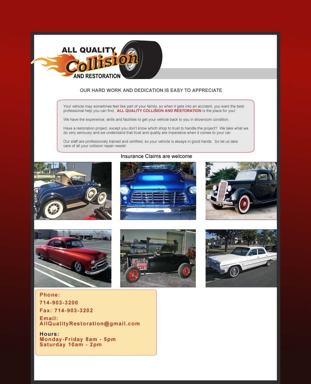 All Quality Restoration Collision, All Quality Collison, All Quality Restoration